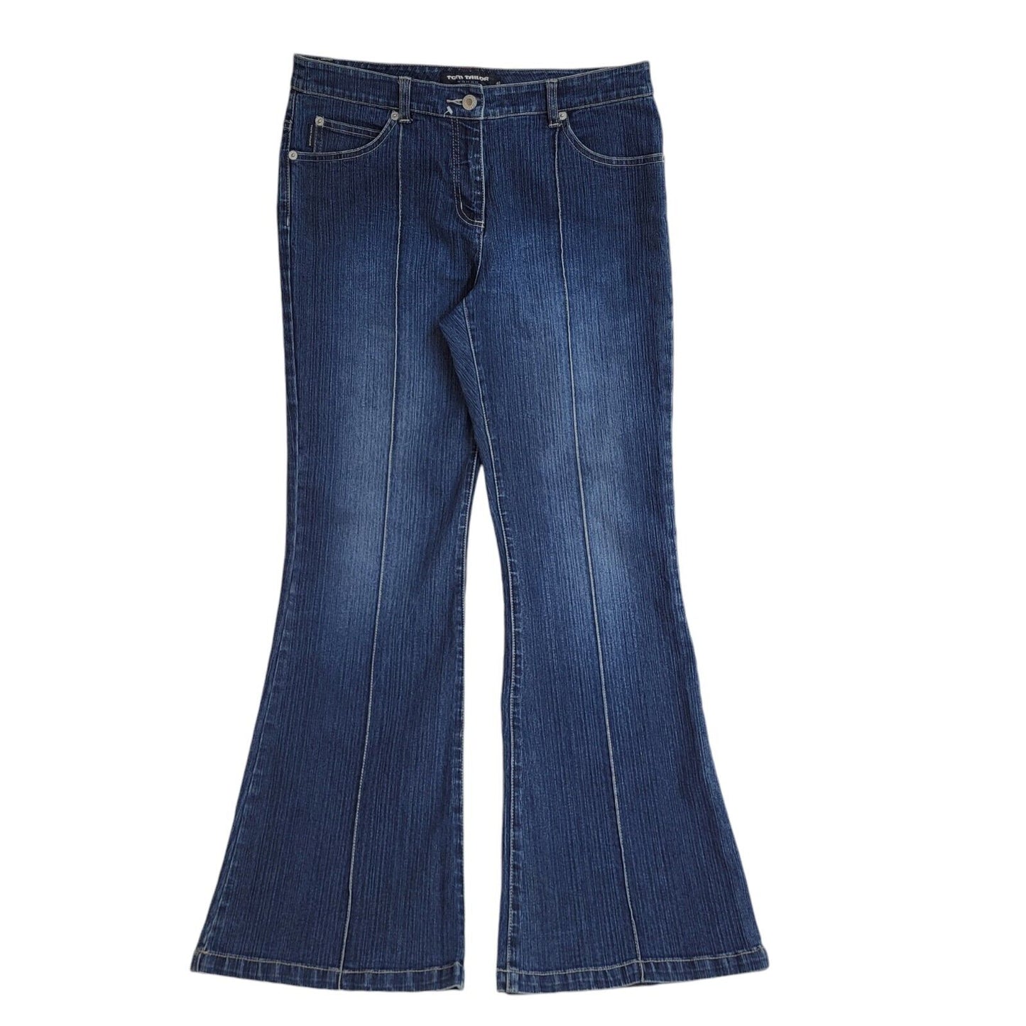 Tom Tailor 90s Angie Dark Blue Bootcut Denim Jeans Uk Women's Size 12 W30 L31