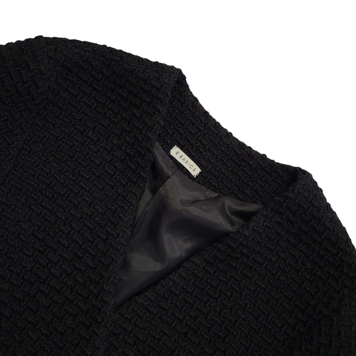 E-Basics 90s Vintage Black 2 Piece Skirt Suit Uk Women's Size 16 W34