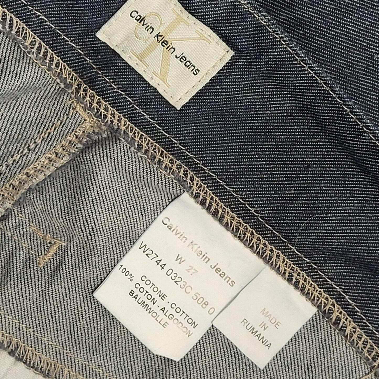 Calvin Klein 90s Vintage Dark Blue Straight Denim Jeans Uk Women's 8 W27 L26