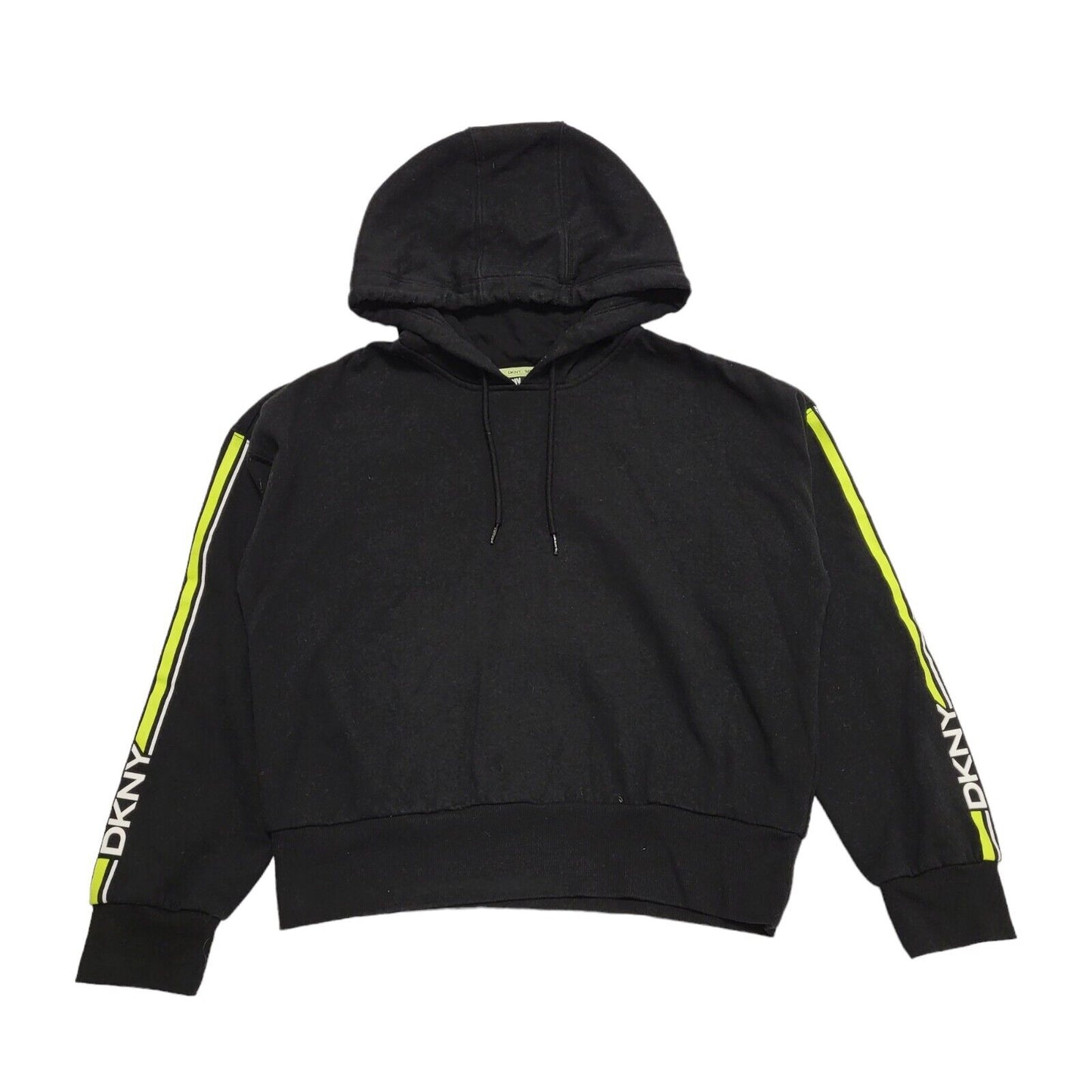 DKNY Black Cropped Hoodie UK Women's Size Large