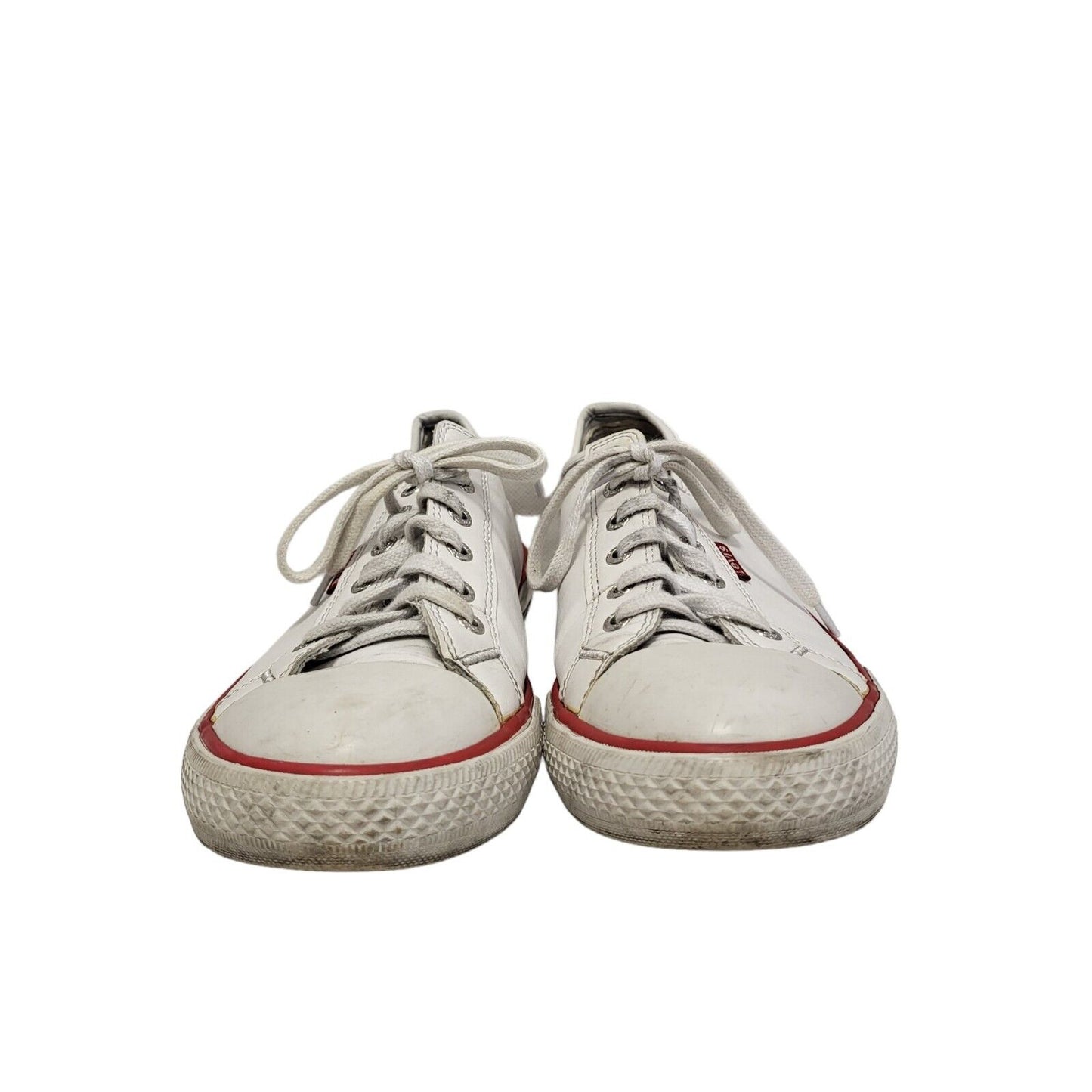 Levi's White Leather Lace Up  Trainers Men's  Uk Size 7.5