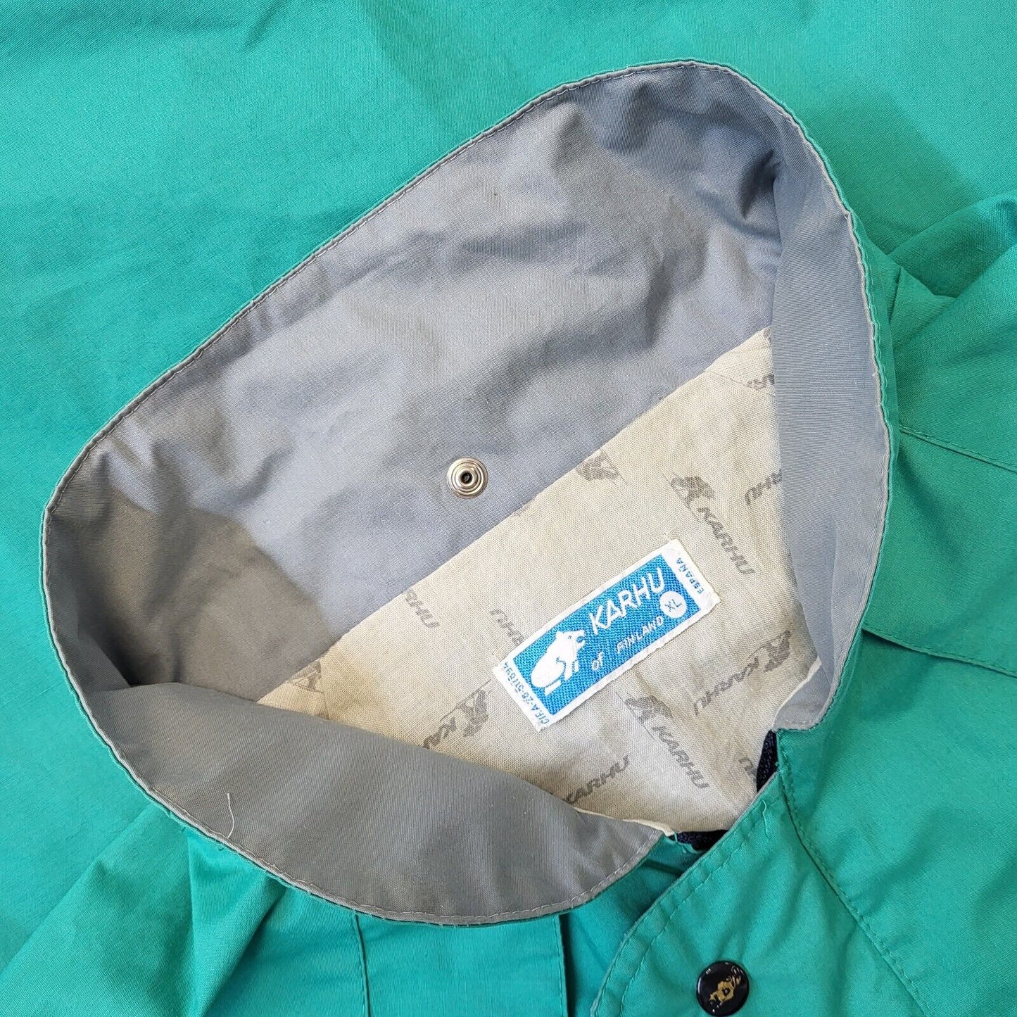 Karhu 80s Vintage Green Zip & Snap Jacket Men's Size XLarge