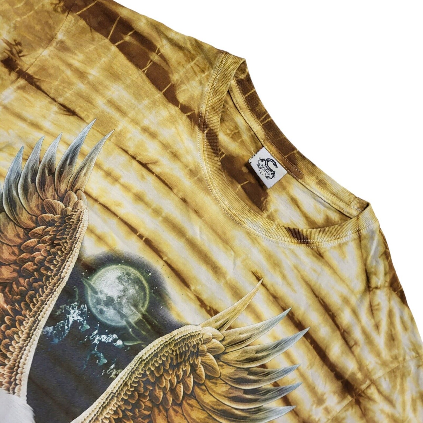 Caballo Beige Eagle Vintage 90s Short Sleeve T-Shirt Uk Men's L
