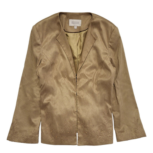 Next Gold 90s Vintage Hook Eye Dress Jacket Uk Women's Size 14