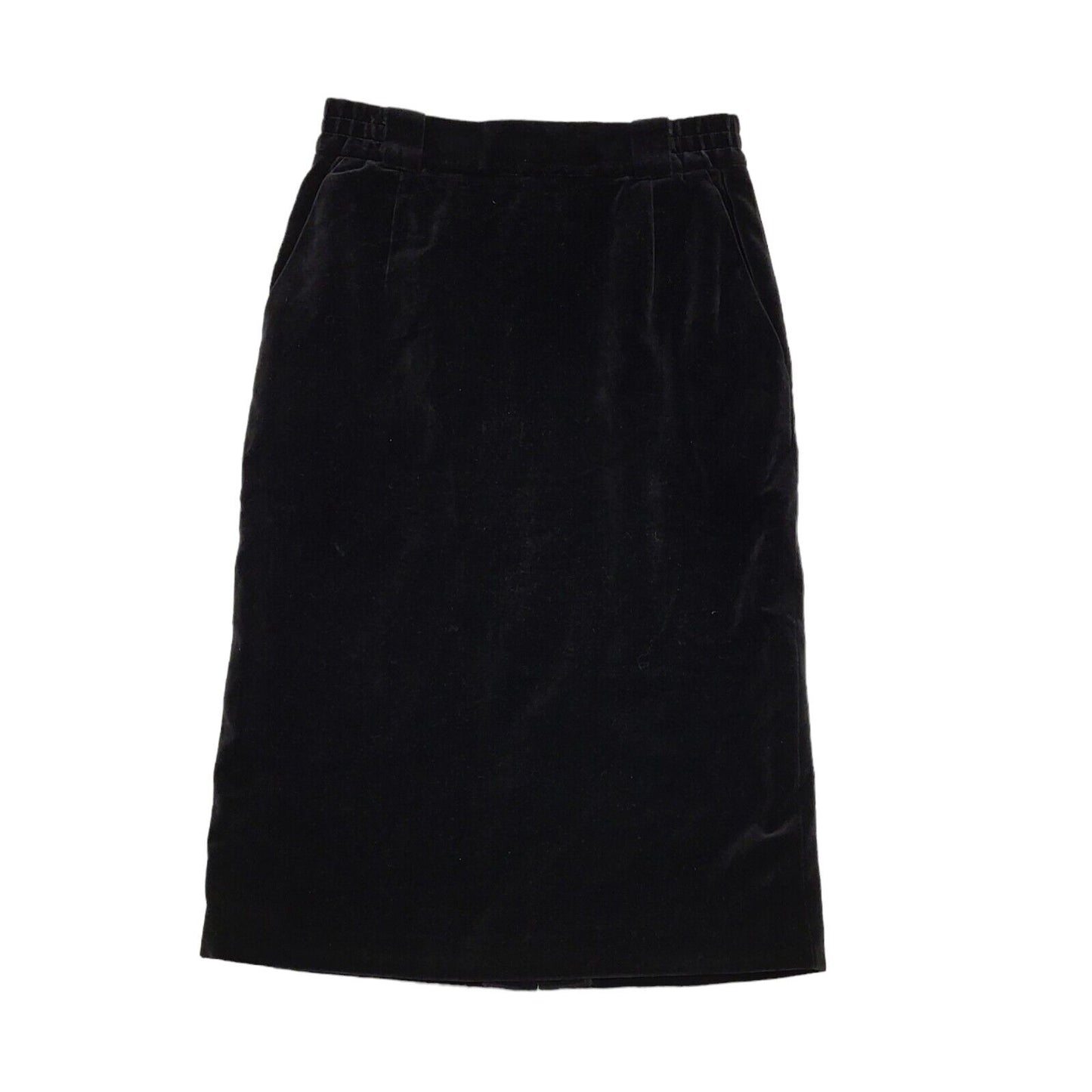 Basler Vintage 80's Black A-Line Velvet Skirt Uk Women's Size 10/12