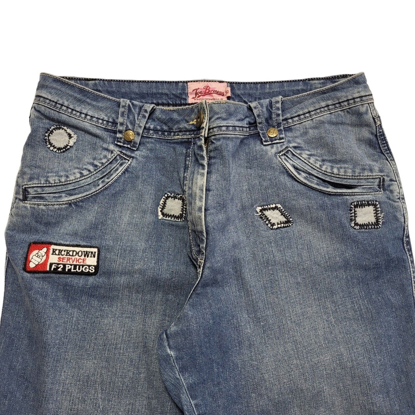 Joe Browns Vintage Y2k Dark Blue Flared Denim Jeans Women's Size 16 W34 L31