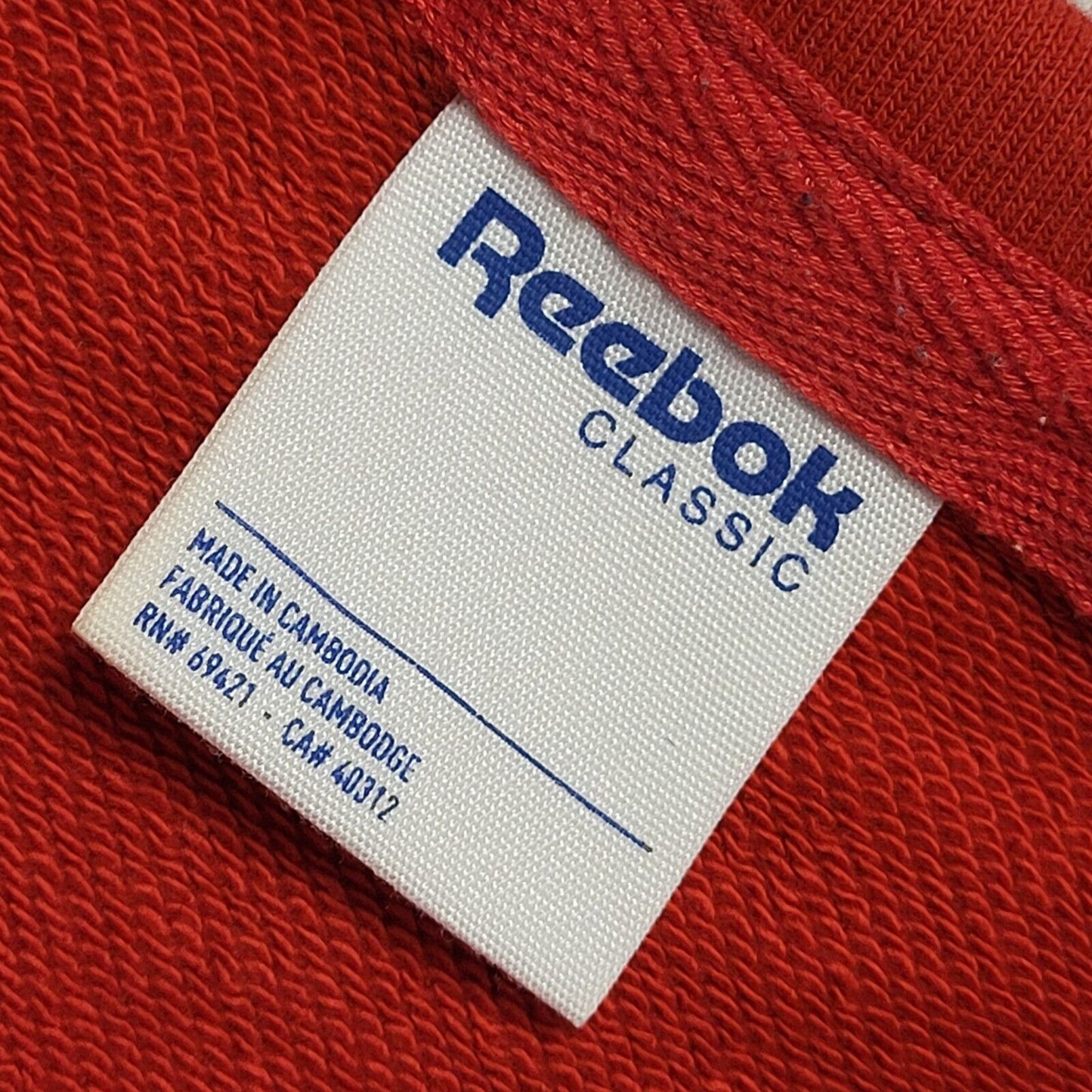 Reebok Classic Red Blue White Y2k Sweatshirt Uk Men's Size Medium