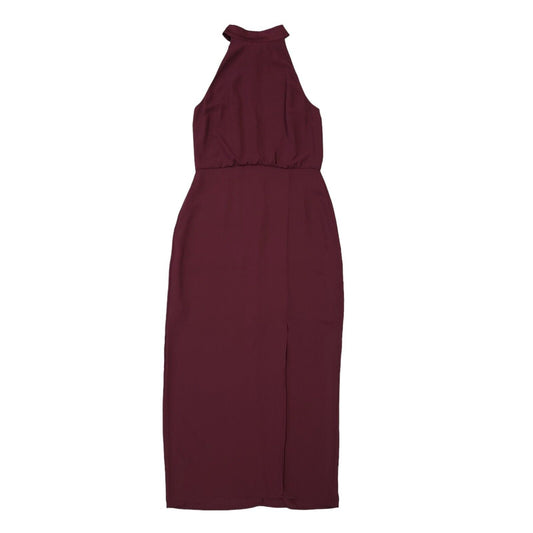 Oasis Vintage Y2K Burgundy Sleeveless Evening Dress Uk Women's Size 10