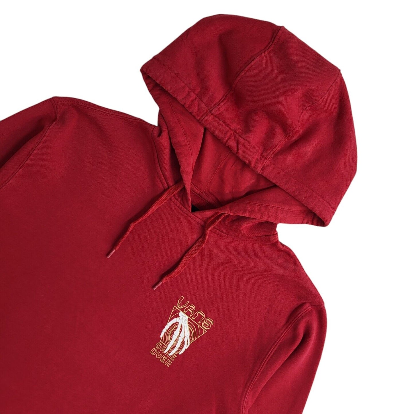 Vans Y2k Red Pullover Sweatshirt Hoodie Uk Men's Size Small