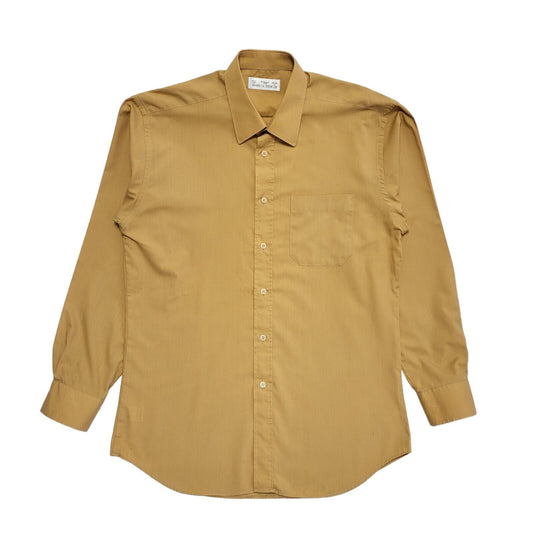 Marks & Spencer Vintage 90's Orange Solid Long Sleeve Shirt Uk Men's Small