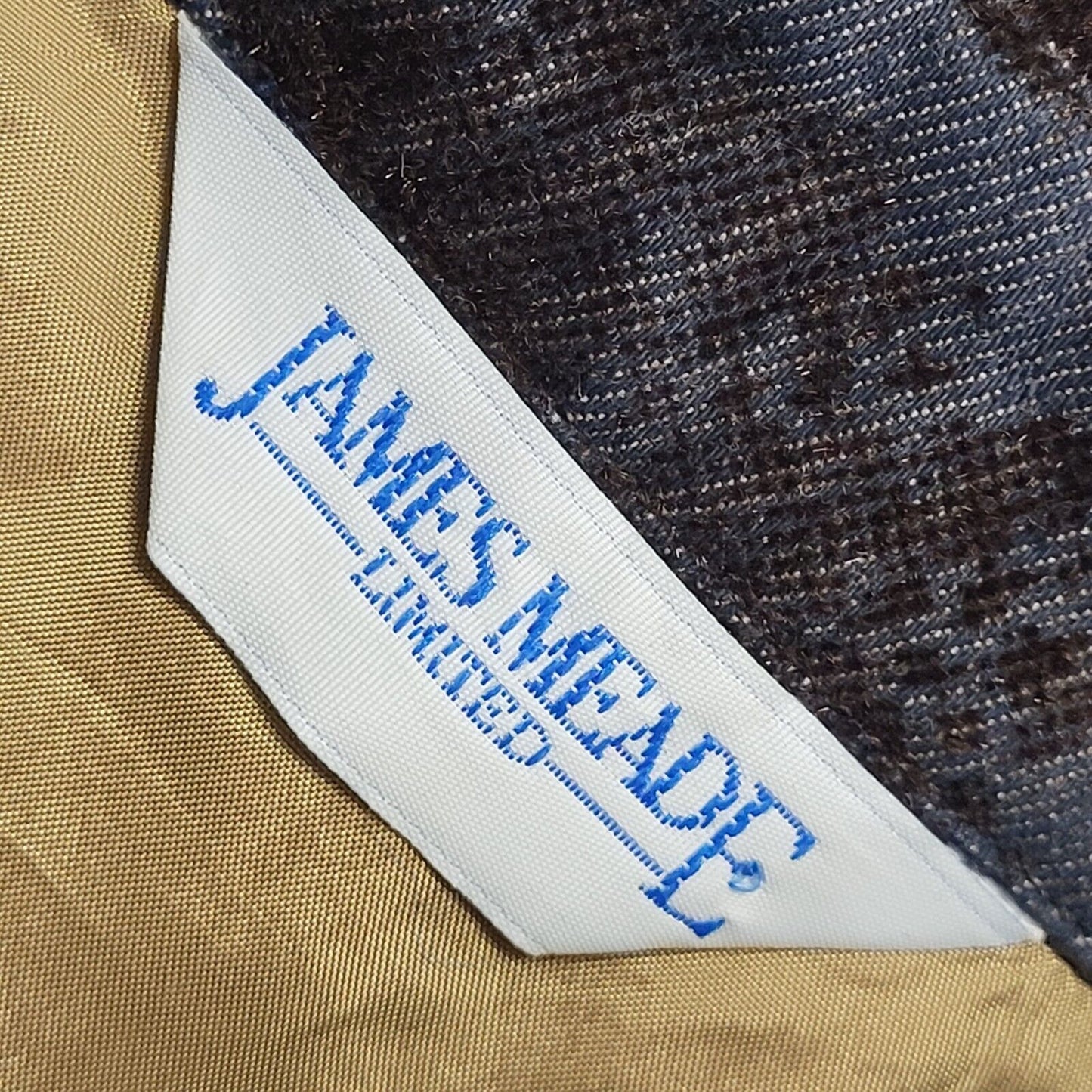 James Meade Vintage 90's Blue & Black Button Up Jacket Womens UK Size 10