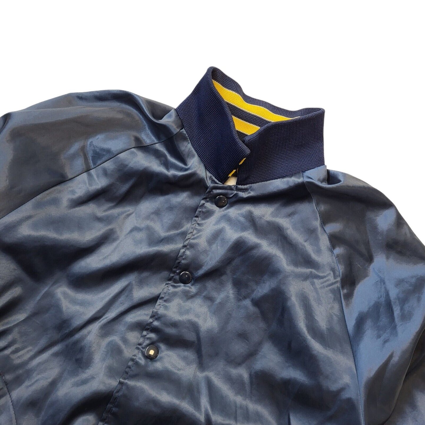 Aristo Jac Vintage 90s Navy Snap Fasten Bomber Jacket Men's Size Large