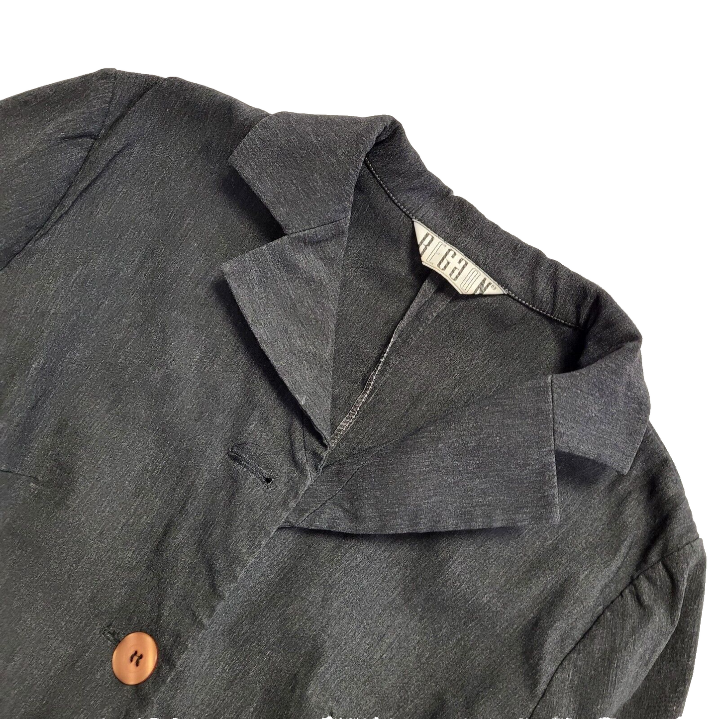 Beggon Vintage 90s Dark Grey Button Rain Coat Uk Women's Size 8/10