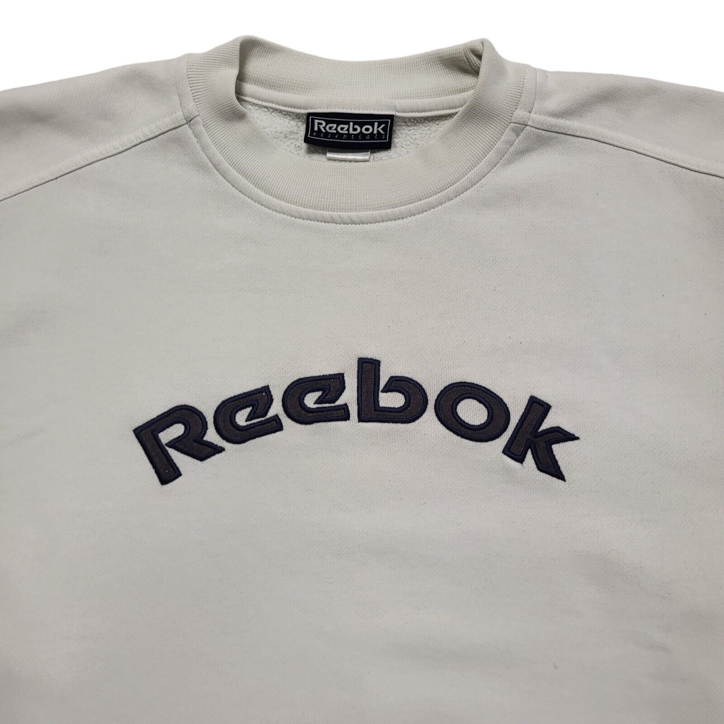 Reebok Essentials Spell Out  Vintage 90s White Sweatshirt Women's Size UK 12