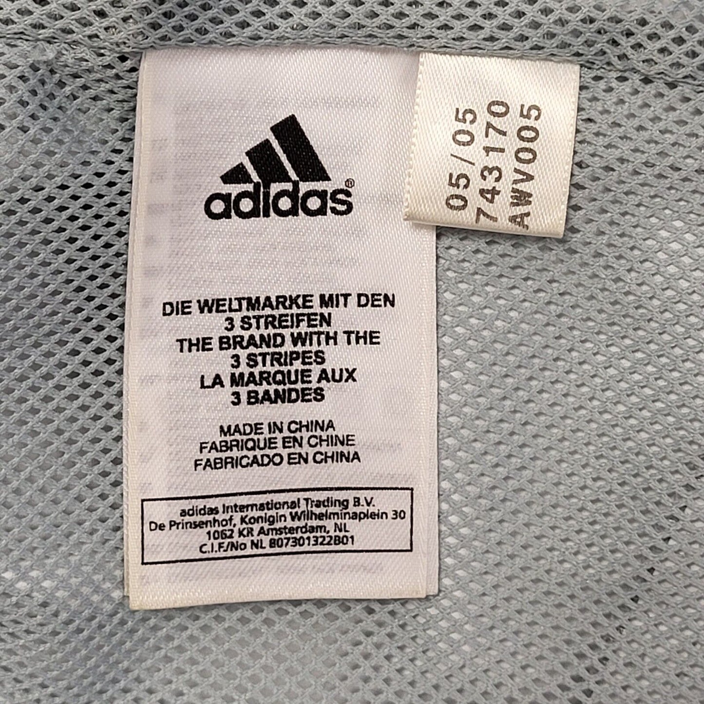 Adidas Y2K Blue Hooded Windbreaker Jacket Boys UK XL