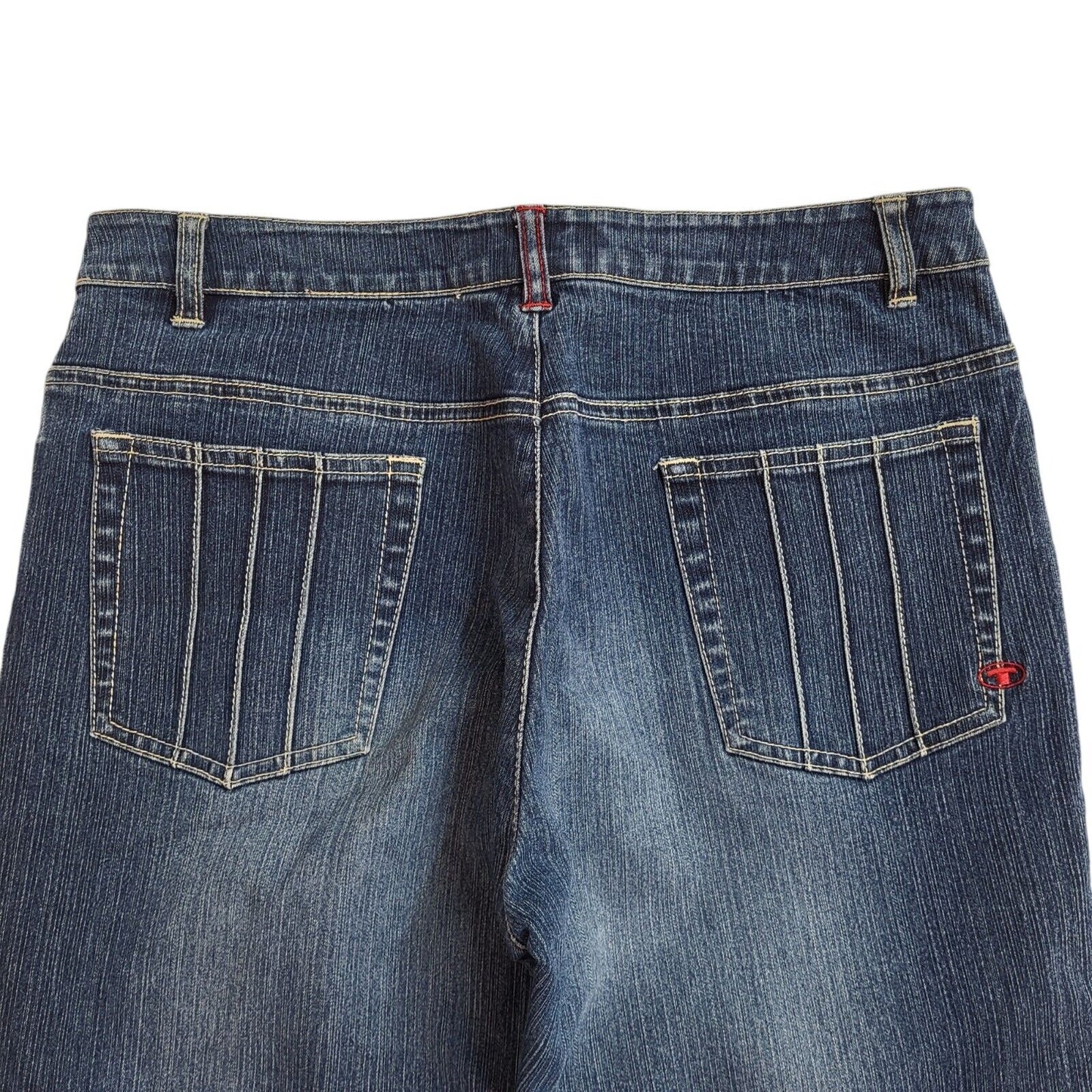 Tom Tailor 90s Angie Dark Blue Bootcut Denim Jeans Uk Women's Size 12 W30 L31