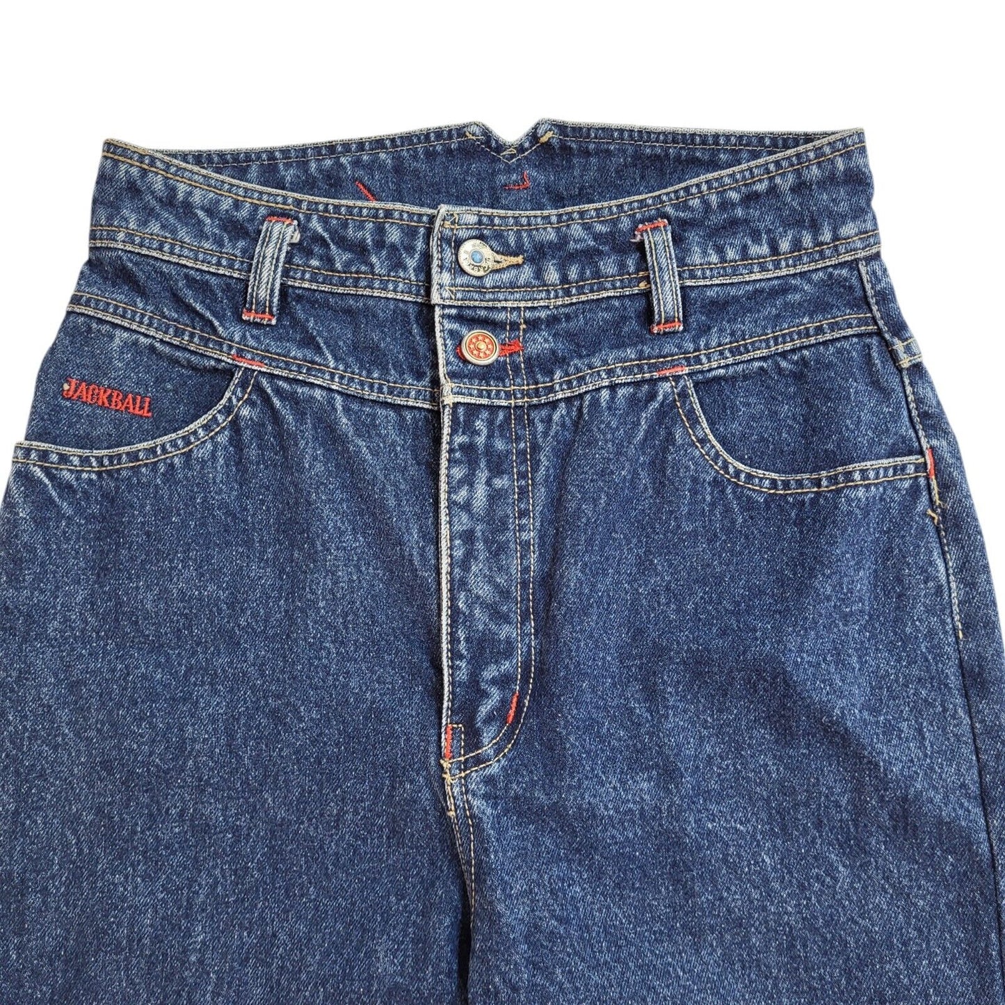 Jackball 90s Dark Blue Tapered Denim Jeans Uk Women's Size 4 W22 L24