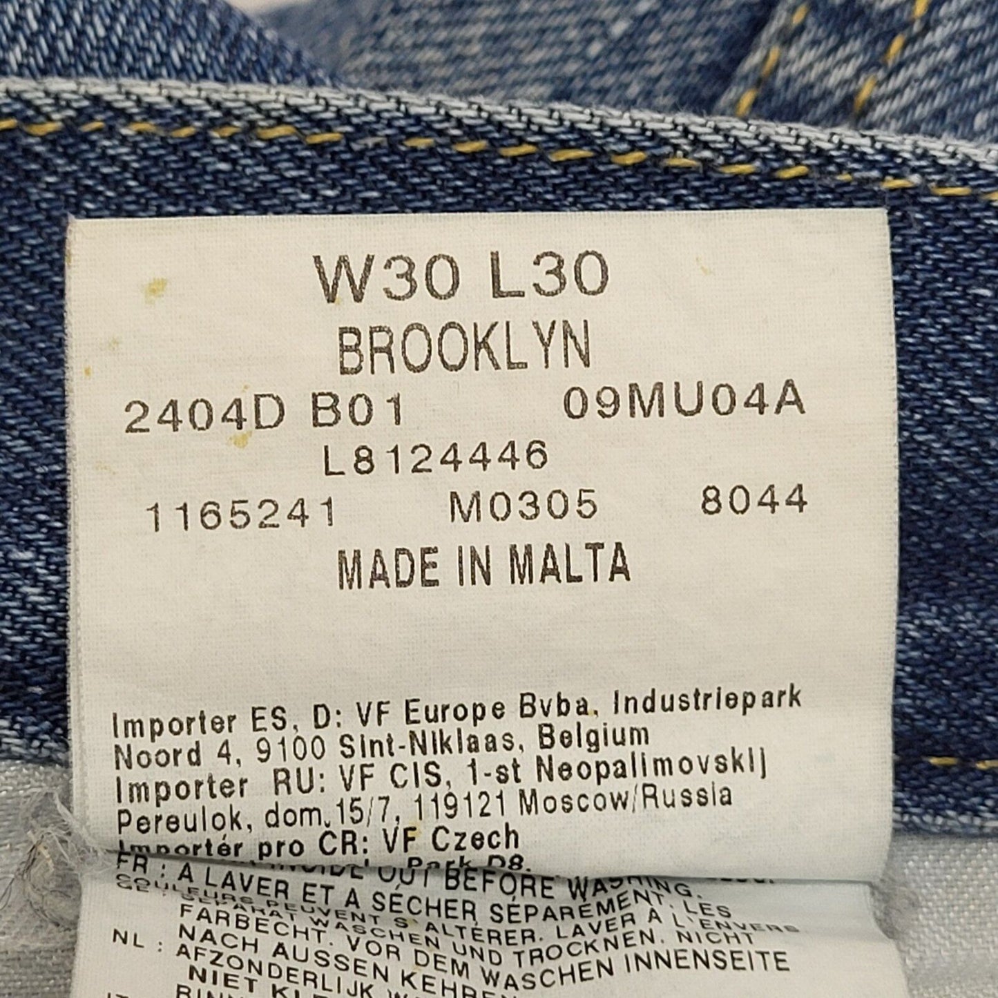 Lee 'Brooklyn' Vintage Mid Blue Denim Jeans Men's Size S W30 L30