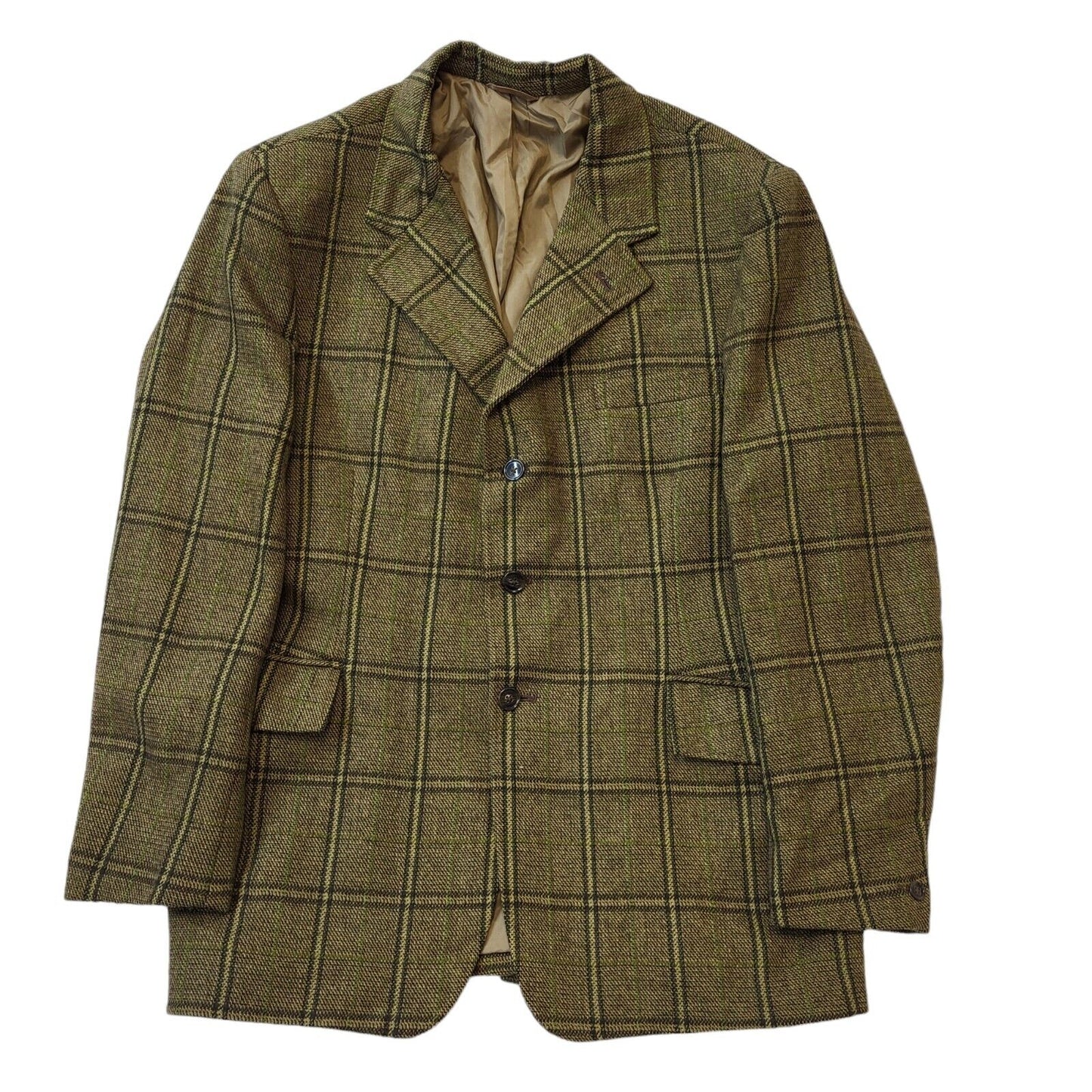 West Of England Vintage 70s Green Wool Blazer Suit Jacket Men's Size M