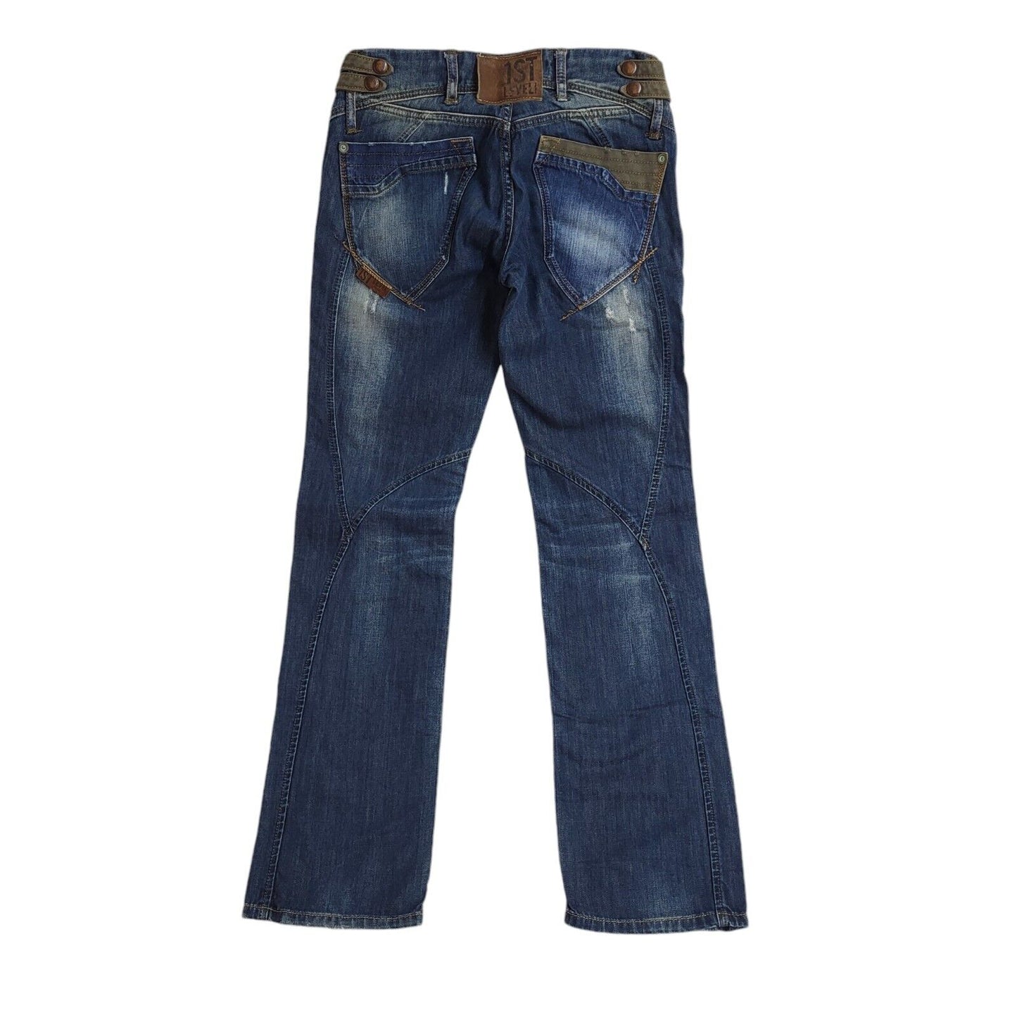 1St Level 90s Blue Straight Leg Denim Jeans Uk Men's Size S W30 L34