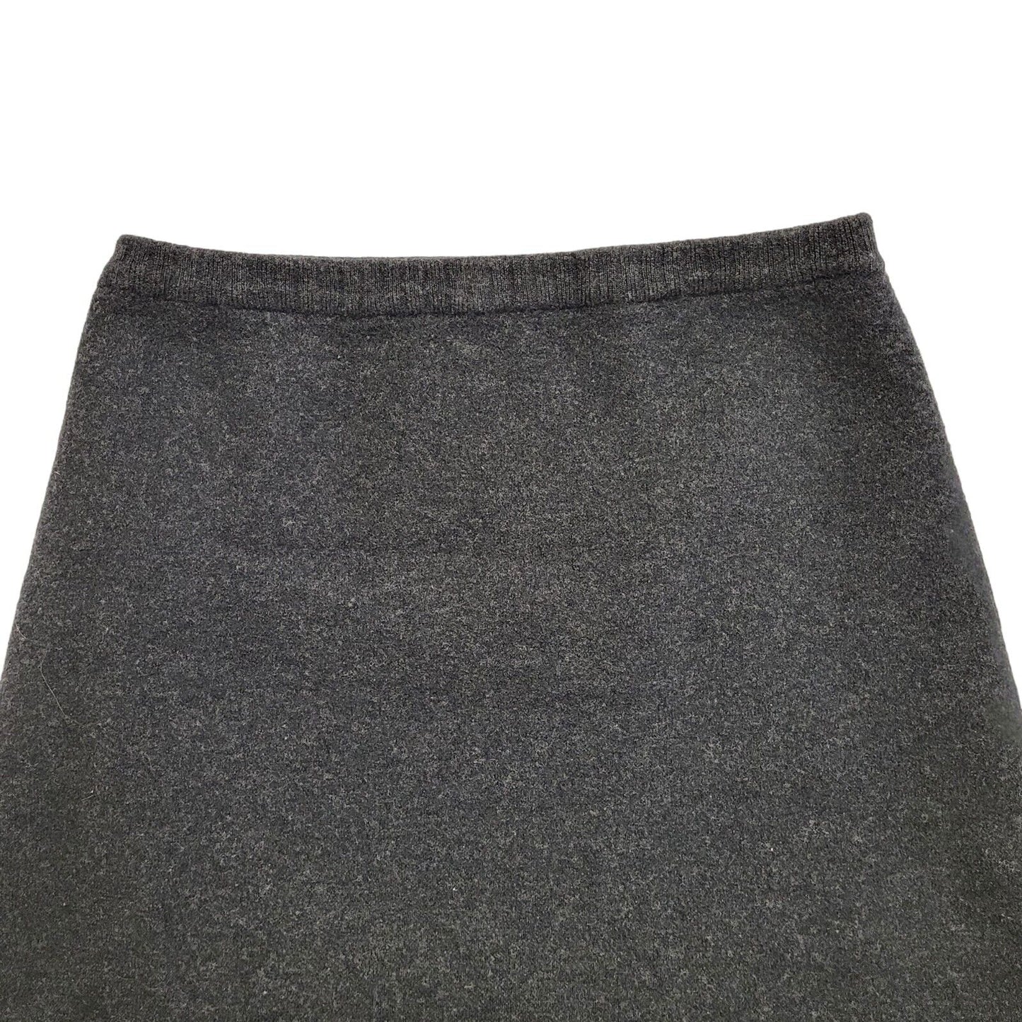 Laura Ashley Grey Merino Wool Vintage 90's Pencil Zip Skirt Women's Size M W28