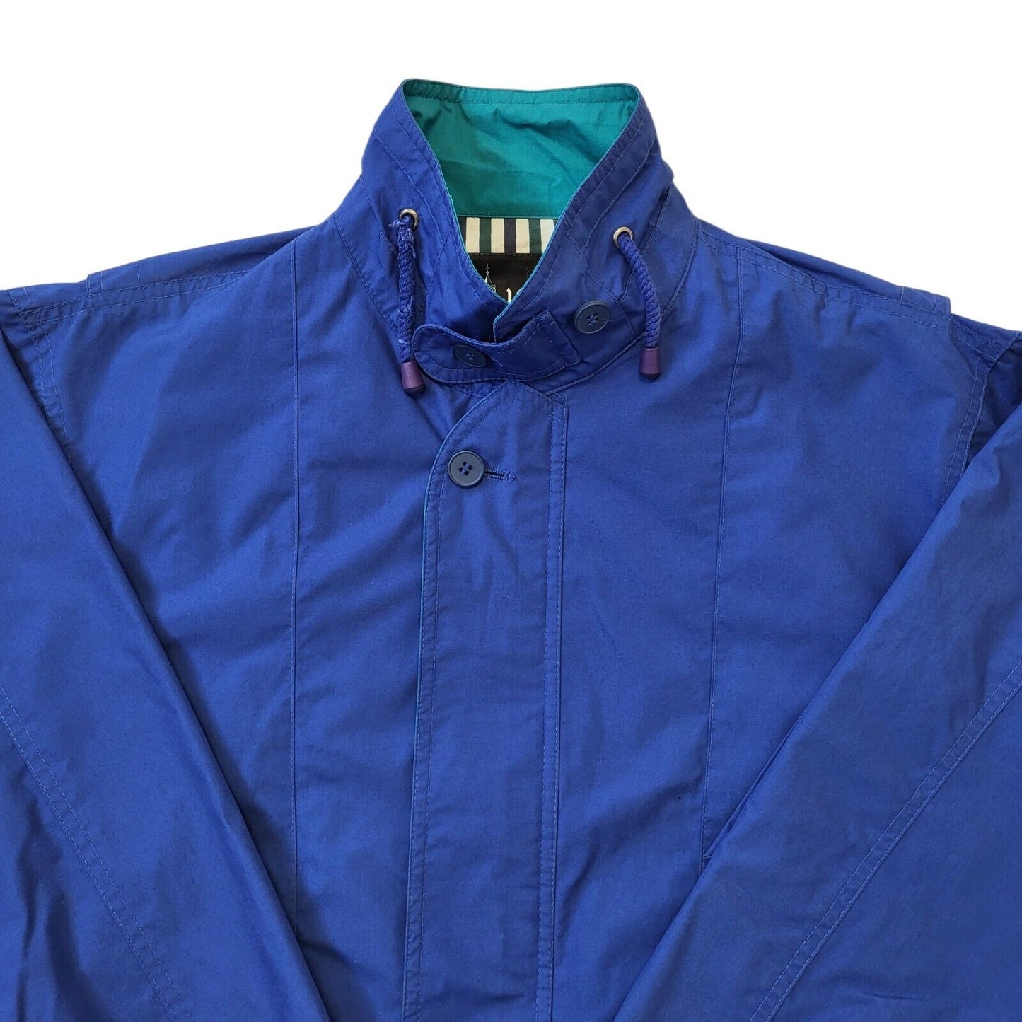 90s Vintage London Fog Blue Zipped Jacket Men's Size Medium