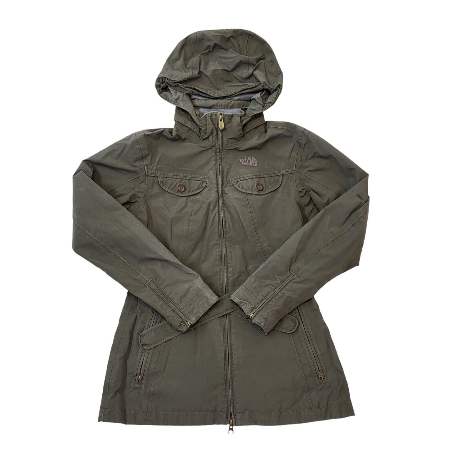 The North Face Hyvent Green Hooded Zip Up Sports Jacket Women's Size M