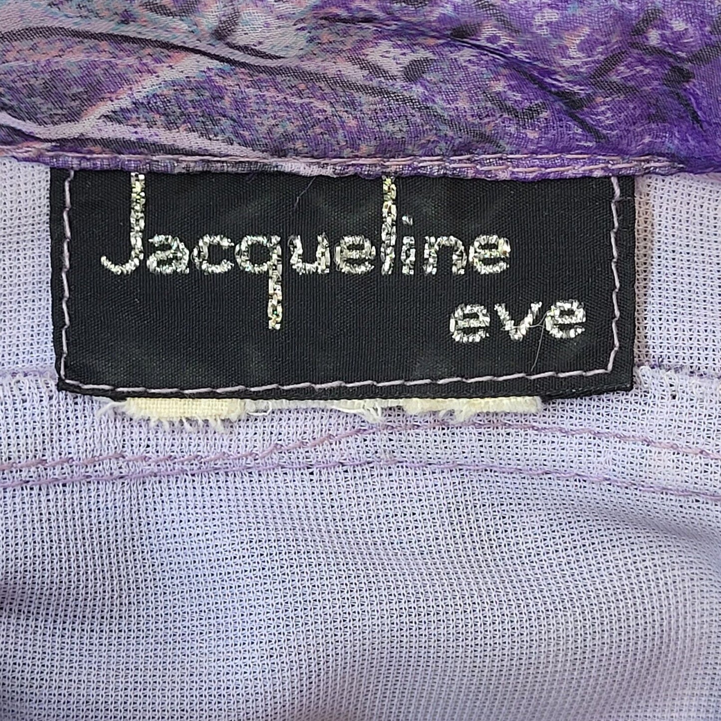 Jacqueline Eve 70s Vintage Purple Buttoned Long Sleeve Dress Women's Size 12