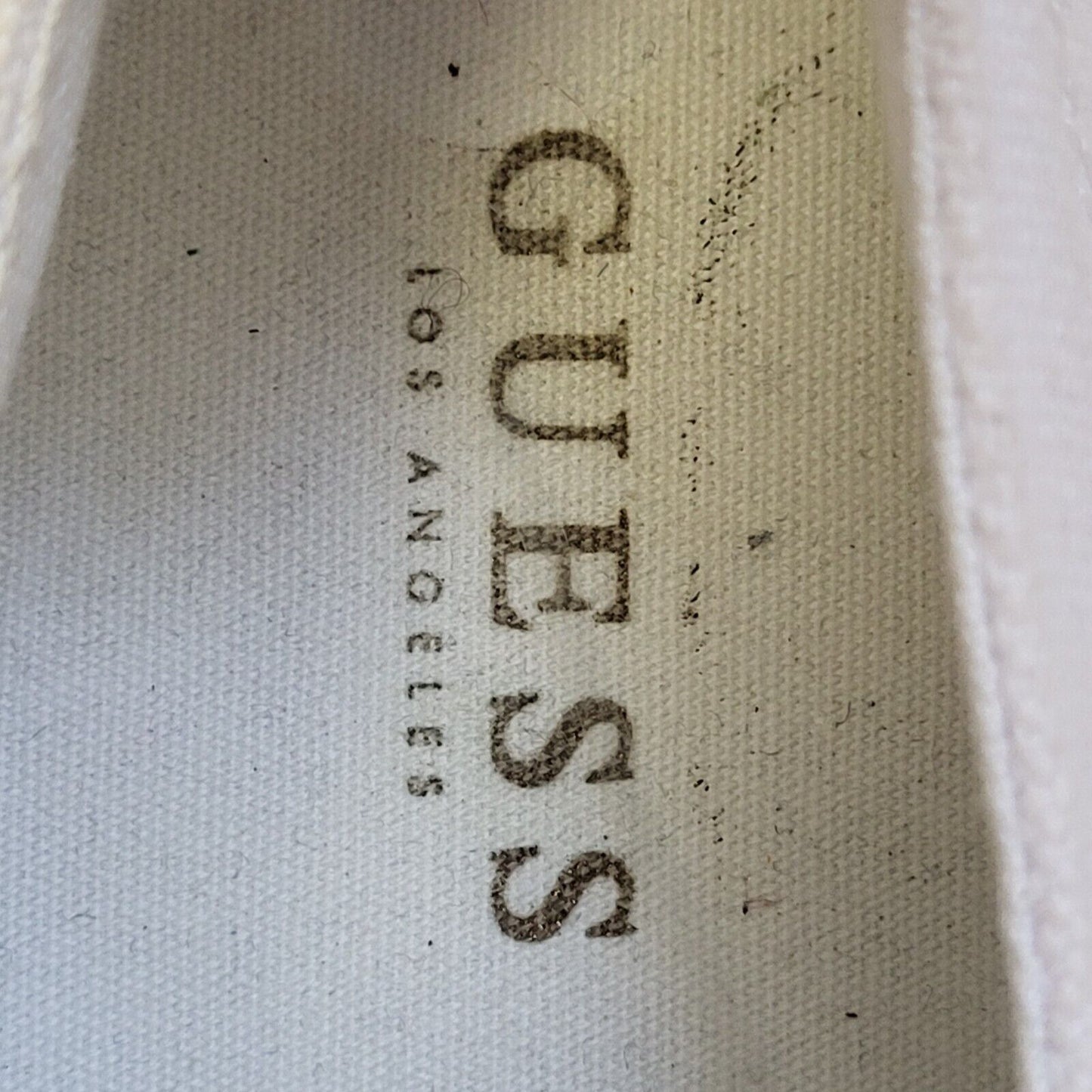 Guess White Lace-up Sports Casual Trainers Uk Women's Size 6