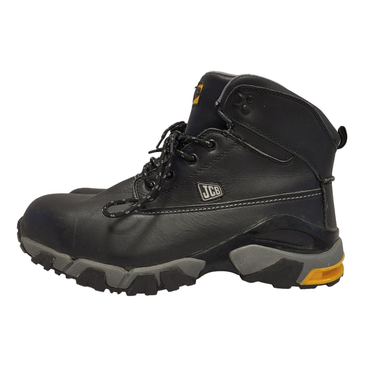 JCB Black Lace-up Leather Work Boots Uk Men's Size 11 EU 45