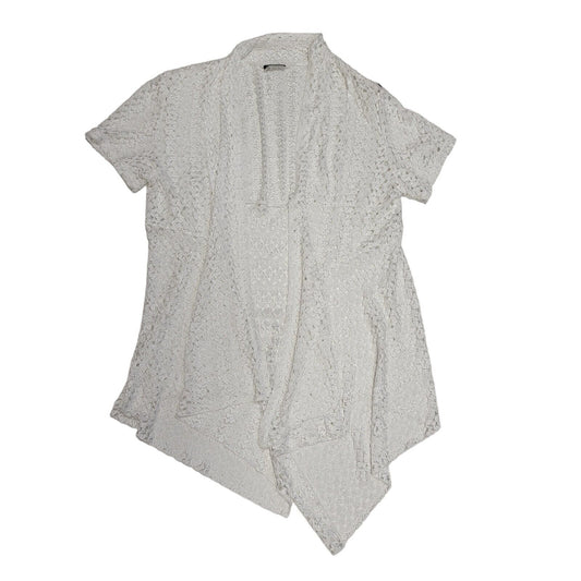 Initiatives White Vintage 90's Open Front Cardigan Uk Women's Size 16/18