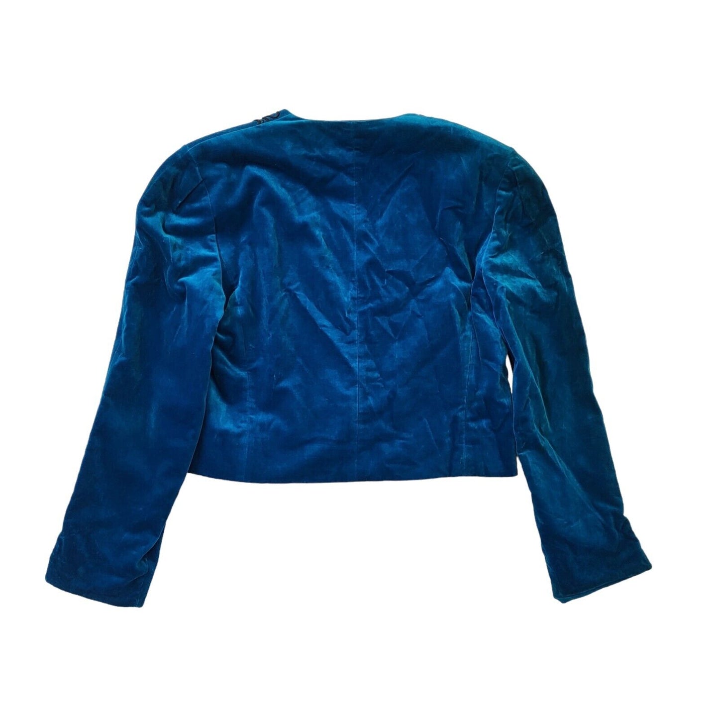 Jaeger 80s Vintage Blue One Button Wool Jacket  Women's Size 12