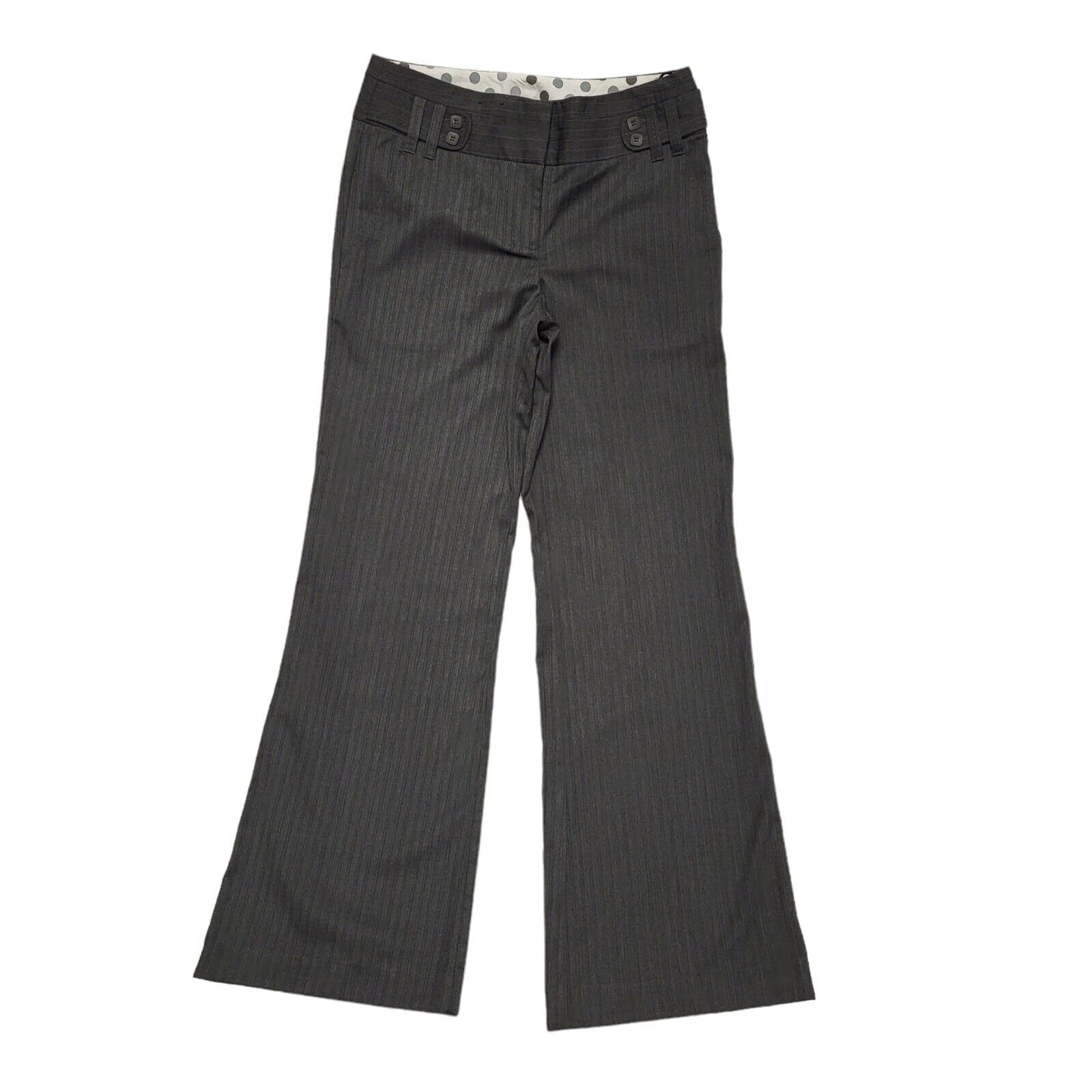 New Look Y2k Vintage Grey Straight Leg Casual Trousers Uk Women's 8 W26 L30