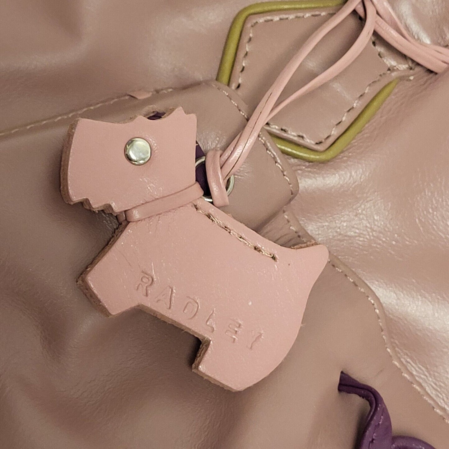 Radley Pink Leather Hand Bag / Shoulder Bag Uk Women's 9" x 11"