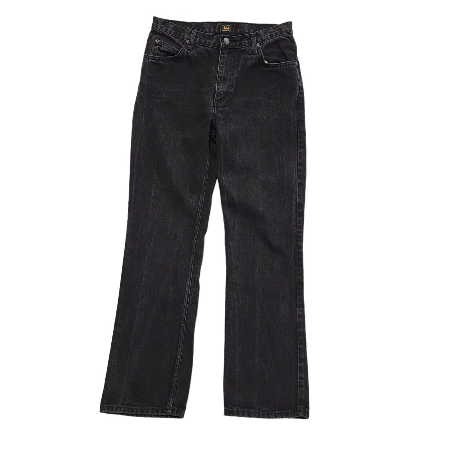 Lee Brooklyn Black Straight Denim Jeans Uk Women's Size 16 W34 L34
