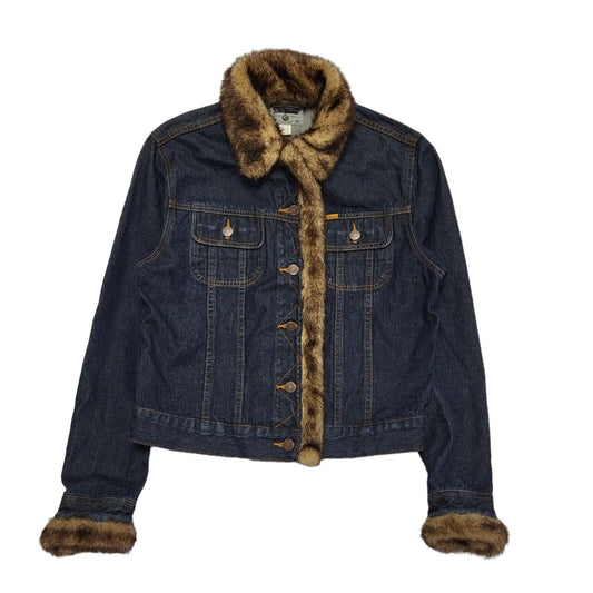 John Bamer Y2k Vintage Dark Blue Denim Jacket Uk Women's Size 12