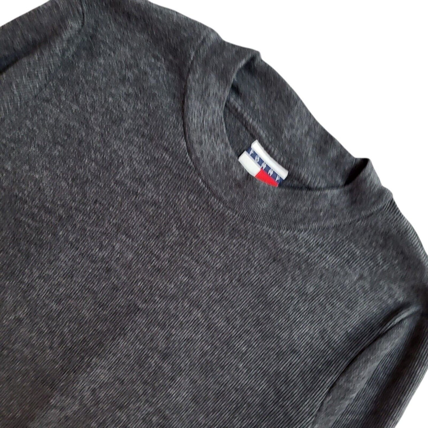 Tommy Hilfiger Grey Y2K Round Neck Jumper Uk Women's Size Medium