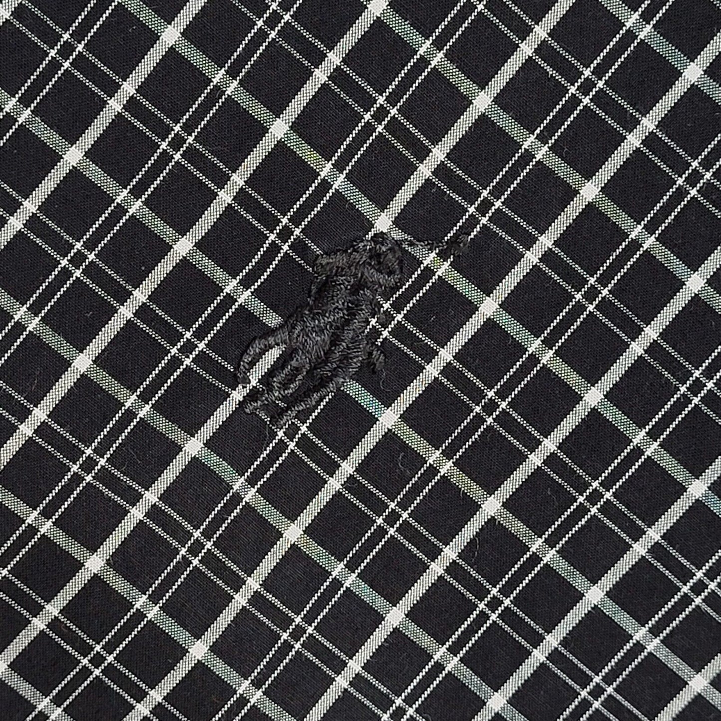 Ralph Lauren Black & white Checked Vintage 90's Long Sleeve Shirt UK Men's M