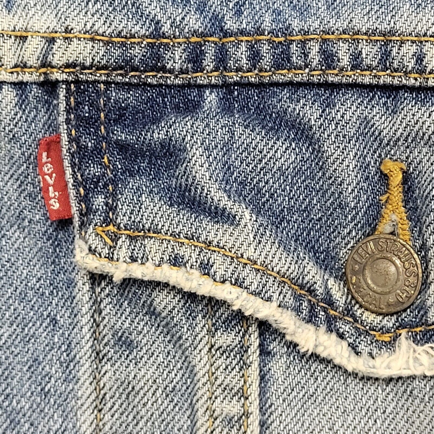 Levi's Vintage 90's Blue Button Up Collared Denim Jacket Men's UK Size M