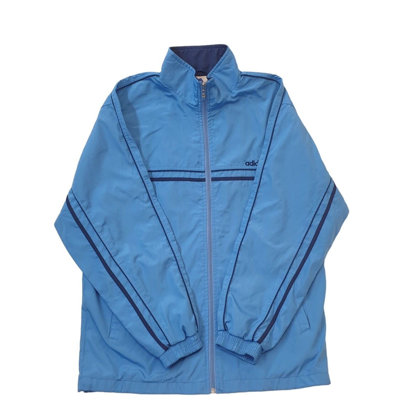 Adidas 90s Vintage Blue High Neck Zip Up Track Jacket Men's Size XXL