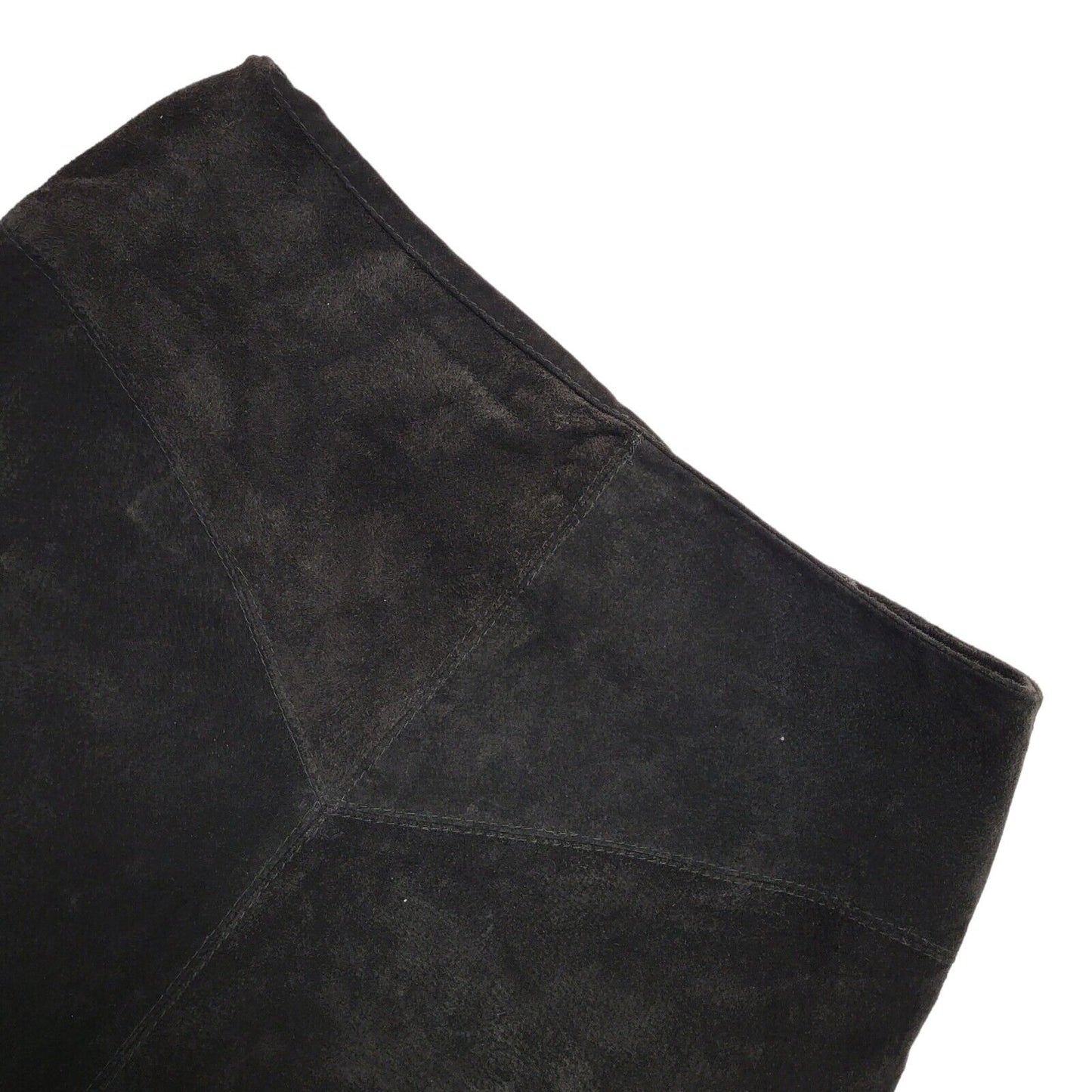Hippie Shake 80's Vintage Black Suede Skirt Women's Size L W30