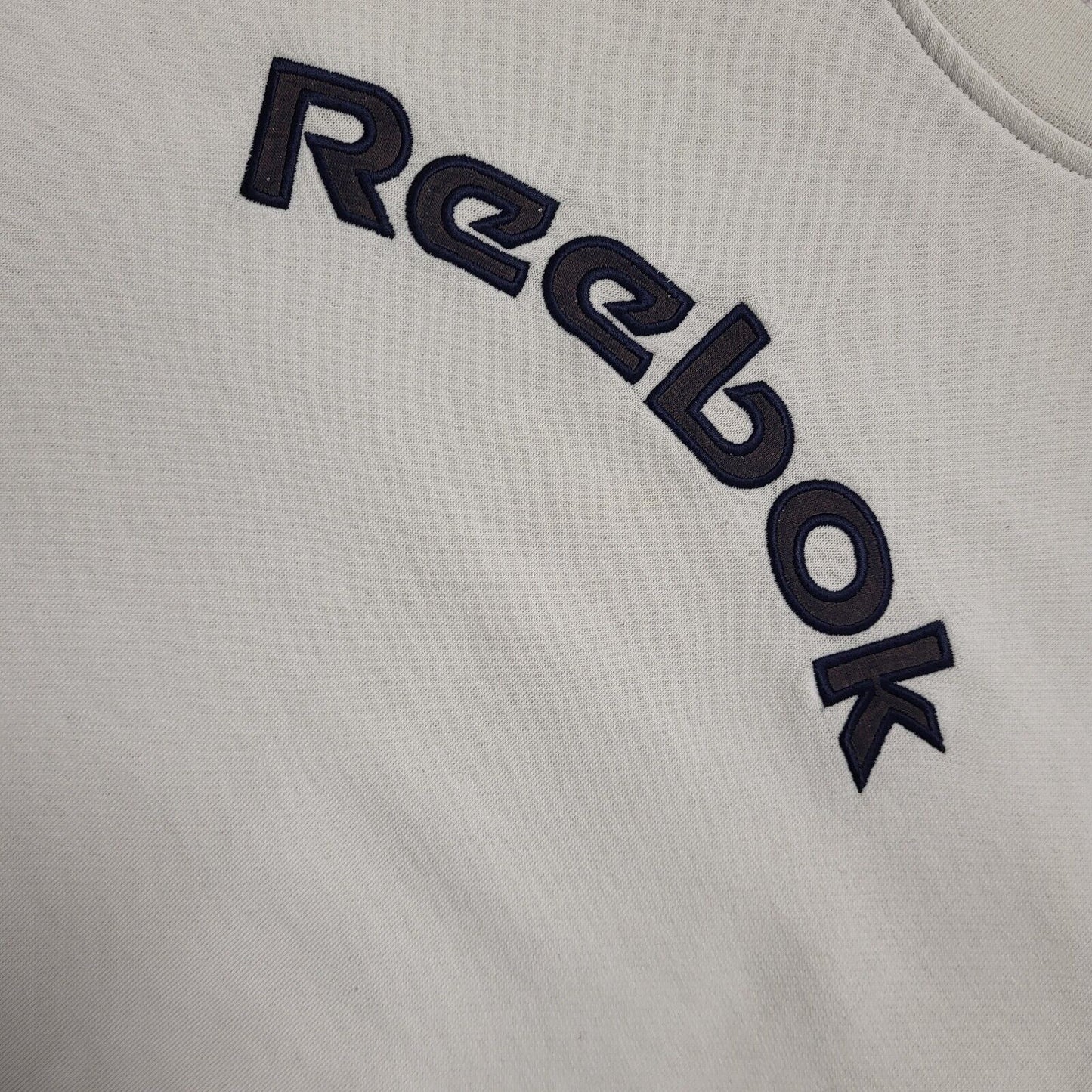 Reebok Essentials Spell Out  Vintage 90s White Sweatshirt Women's Size UK 12