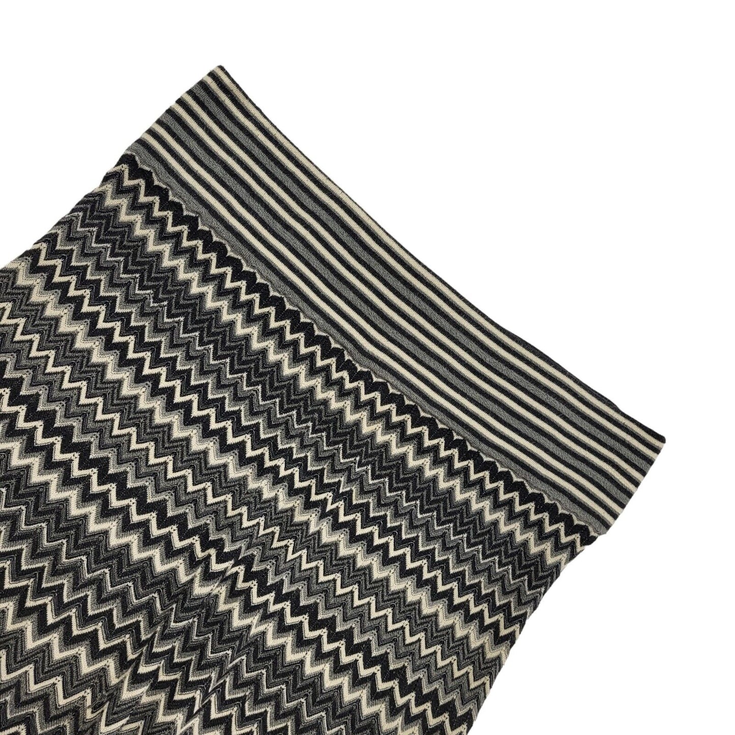 Kookai Y2K Vintage Grey Zigzag A-Line Skirt Women's Size L 12 W30