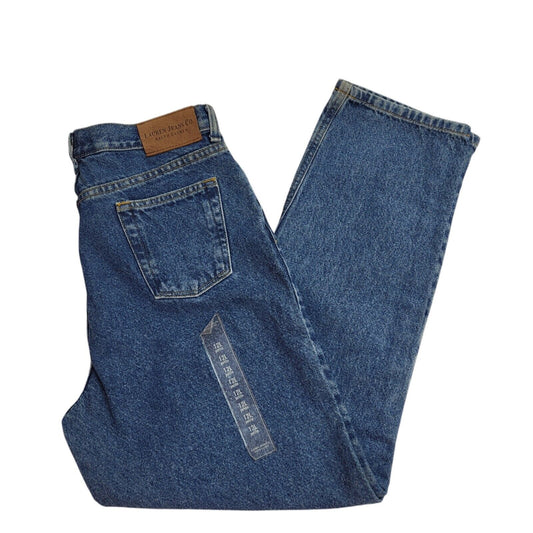 Ralph Lauren 90s Dark Blue Tapered Denim Jeans Uk Women's Size 12 W30 L29