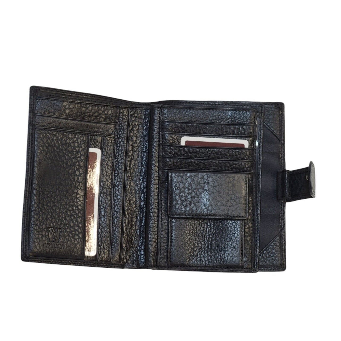 Wanlima Black Leather Wallet Uk Men's Size 5.5" x 4"