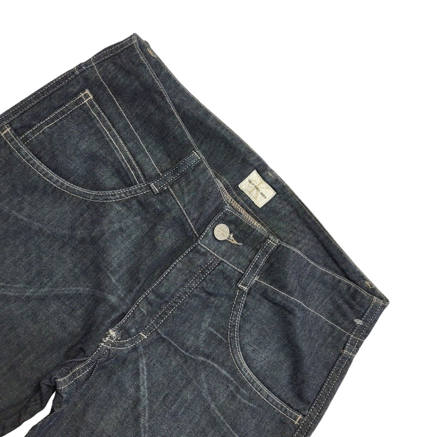 Calvin Klein 90s Vintage Dark Blue Straight Denim Jeans Uk Women's 8 W27 L26