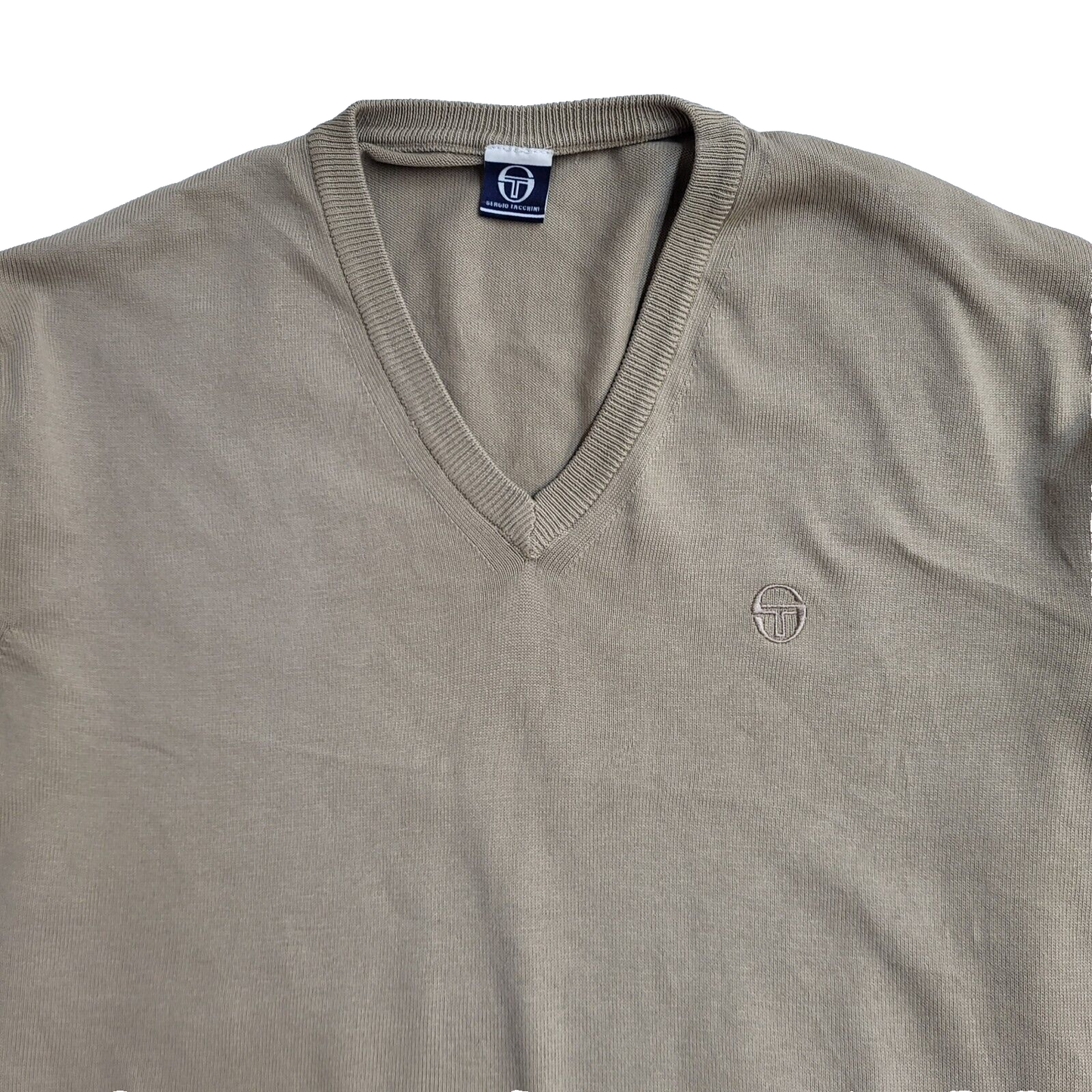 Sergio Tacchini Vintage 90's Beige Jumper UK Men's Size Small