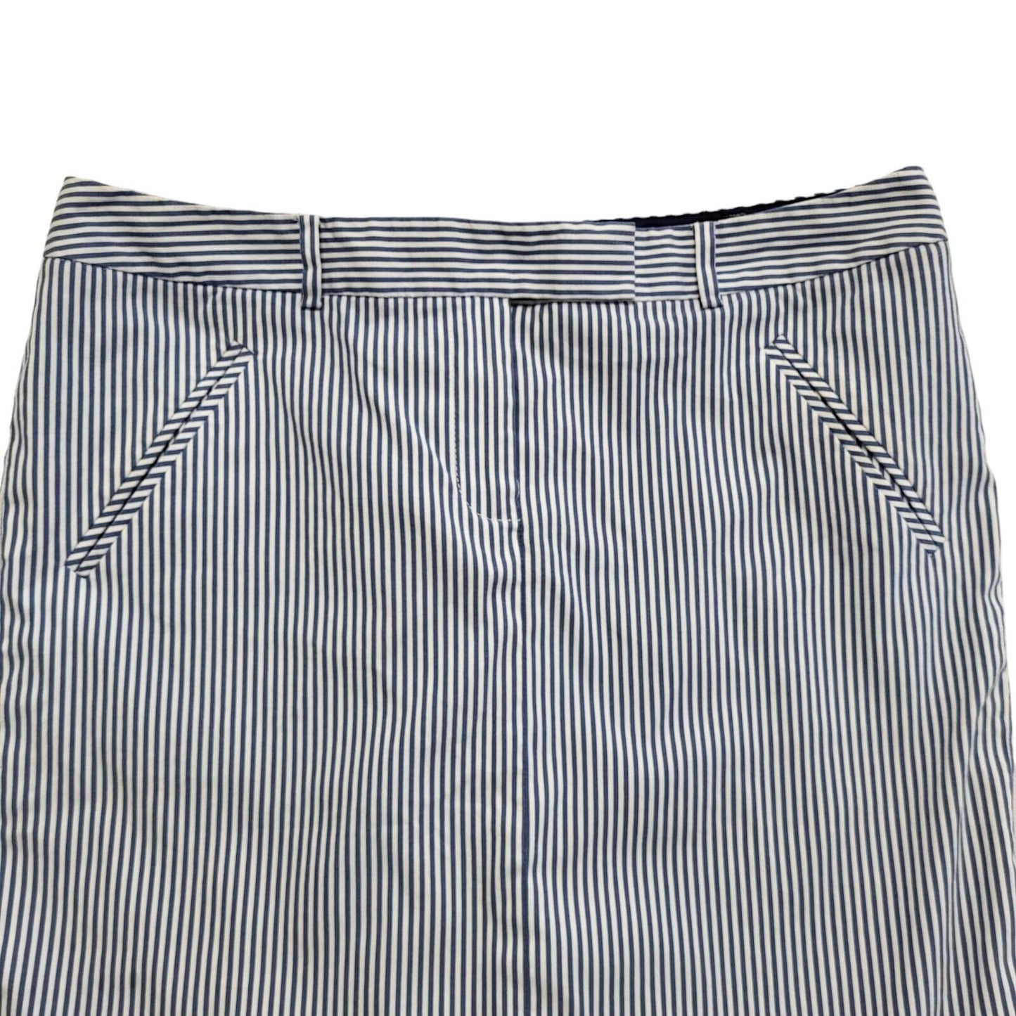 Tommy Hilfiger Blue & White Striped Skirt Y2K Womens UK Size 14 (usa 10) W32