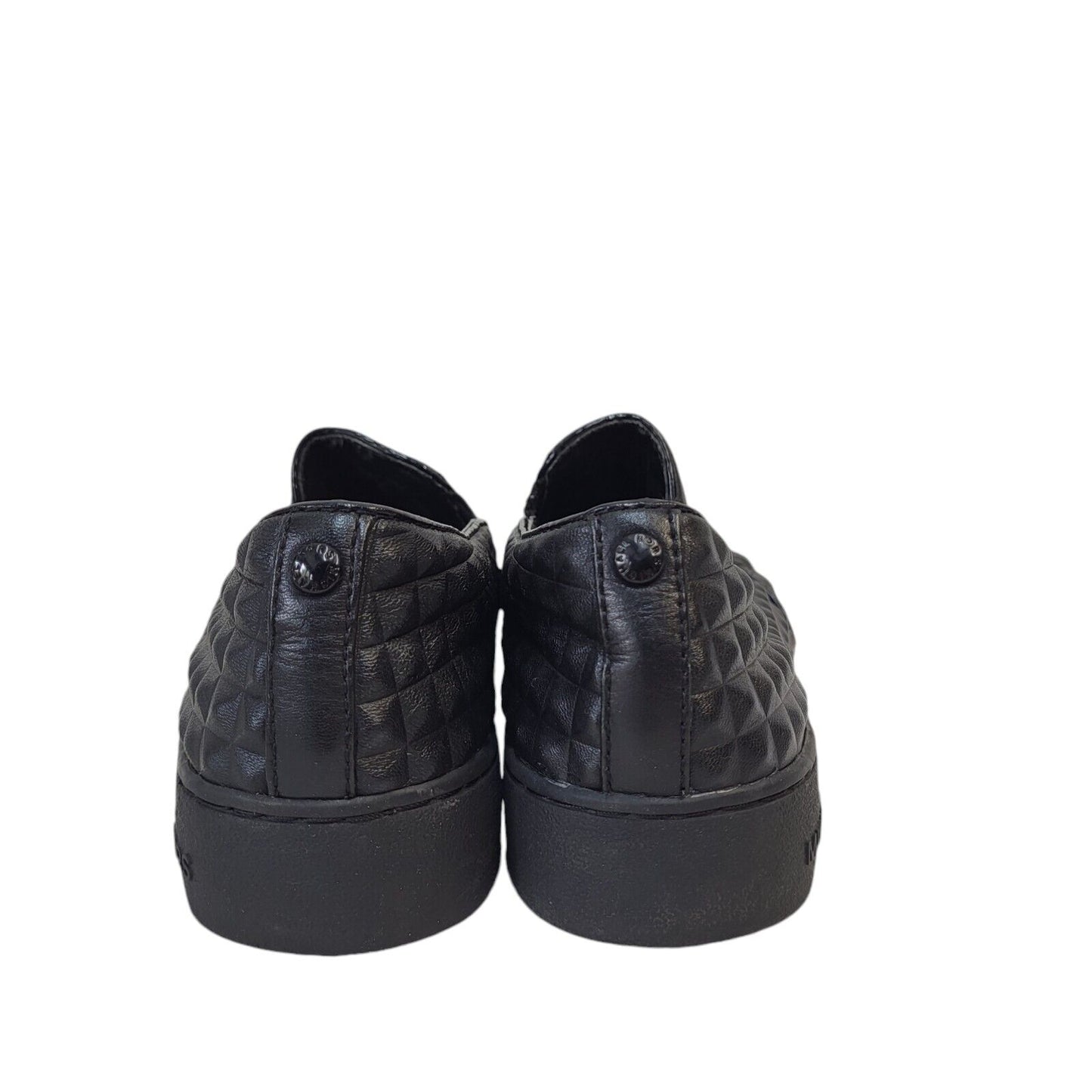 Michael Kors Black Slip-On Faux Leather Casual Flat Shoes Uk Women's Size 4