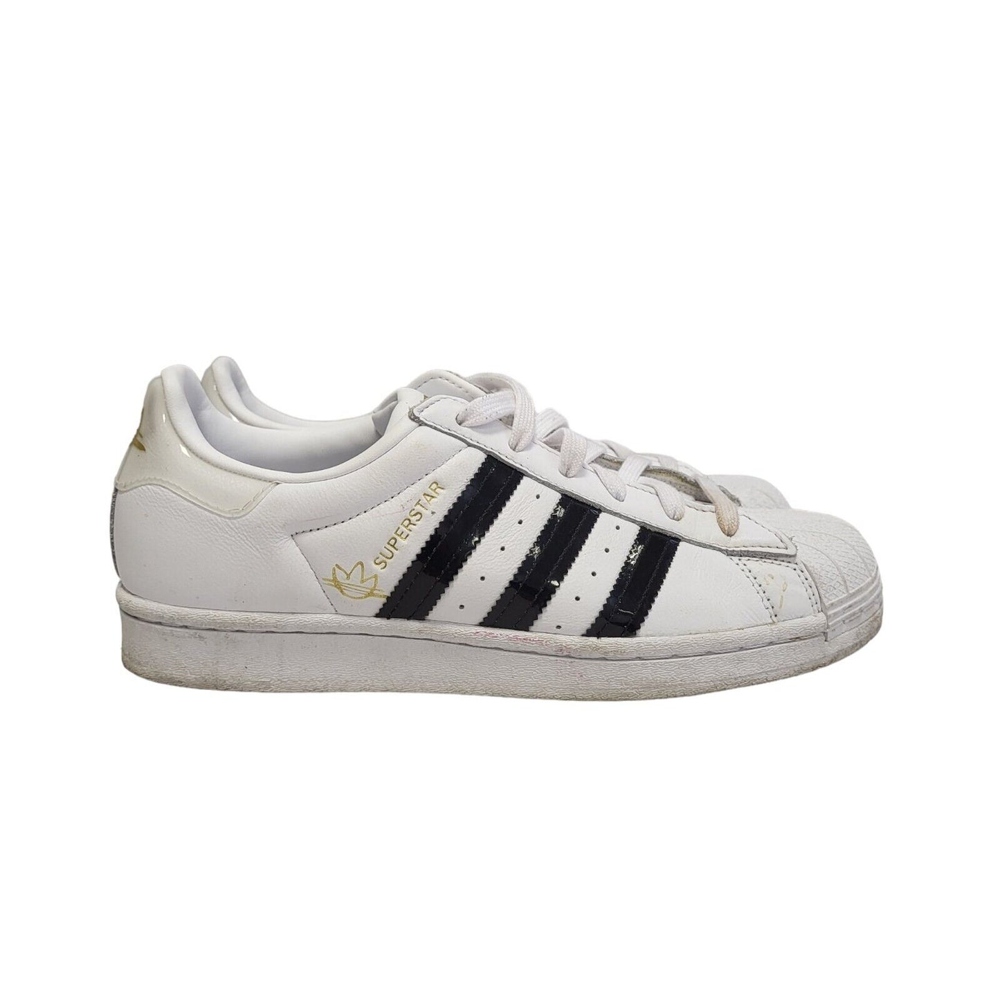 Adidas White Lace-up Sports Casual Leather Women's Trainers Uk Size 6